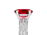 White gold Oval Cut Cut Pave Diamond Engagement Ring with Channel Set Band and Four-Prong Setting_5