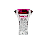 White gold Oval Cut Cut Pave Diamond Engagement Ring with Channel Set Band and Four-Prong Setting_5
