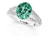 White gold Oval Cut Cut Split Shank Pave Diamond Engagement Ring with Four-Prong Setting_1