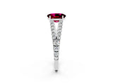 White gold Oval Cut Cut Split Shank Pave Diamond Engagement Ring with Four-Prong Setting_2