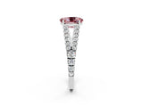 White gold Oval Cut Cut Split Shank Pave Diamond Engagement Ring with Four-Prong Setting_2