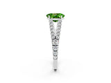 White gold Oval Cut Cut Split Shank Pave Diamond Engagement Ring with Four-Prong Setting_2