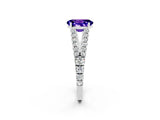 White gold Oval Cut Cut Split Shank Pave Diamond Engagement Ring with Four-Prong Setting_2