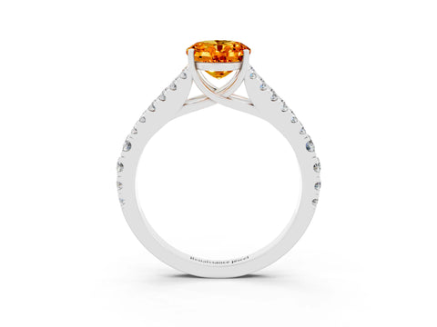 White gold Oval Cut Cut Split Shank Pave Diamond Engagement Ring with Four-Prong Setting_3