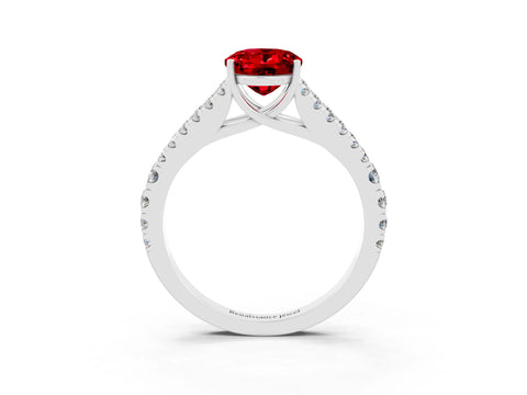 White gold Oval Cut Cut Split Shank Pave Diamond Engagement Ring with Four-Prong Setting_3