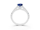 White gold Oval Cut Cut Split Shank Pave Diamond Engagement Ring with Four-Prong Setting_3