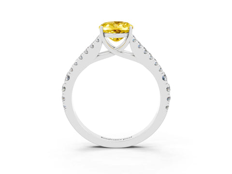 White gold Oval Cut Cut Split Shank Pave Diamond Engagement Ring with Four-Prong Setting_3