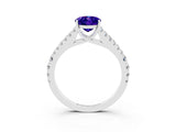 White gold Oval Cut Cut Split Shank Pave Diamond Engagement Ring with Four-Prong Setting_3