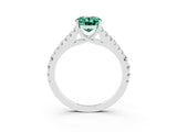 White gold Oval Cut Cut Split Shank Pave Diamond Engagement Ring with Four-Prong Setting_3