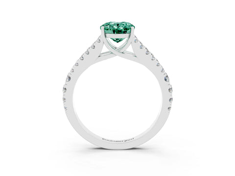 White gold Oval Cut Cut Split Shank Pave Diamond Engagement Ring with Four-Prong Setting_3