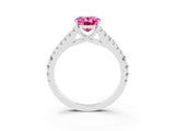 White gold Oval Cut Cut Split Shank Pave Diamond Engagement Ring with Four-Prong Setting_3