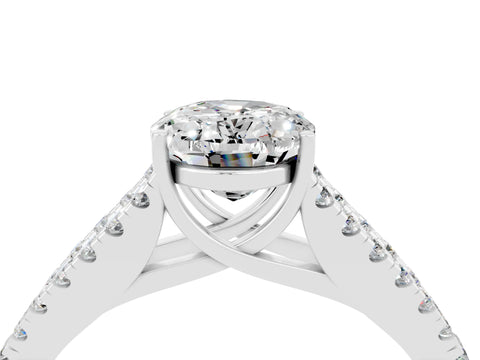 White gold Oval Cut Cut Split Shank Pave Diamond Engagement Ring with Four-Prong Setting_4