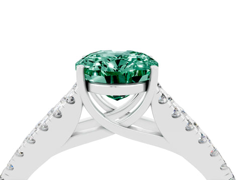White gold Oval Cut Cut Split Shank Pave Diamond Engagement Ring with Four-Prong Setting_4