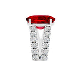 White gold Oval Cut Cut Split Shank Pave Diamond Engagement Ring with Four-Prong Setting_5