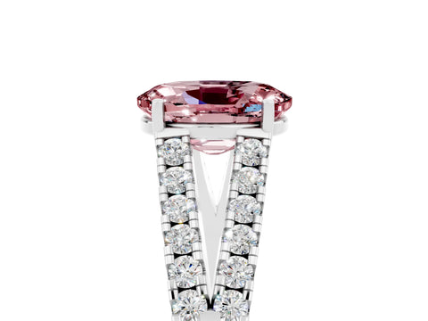 White gold Oval Cut Cut Split Shank Pave Diamond Engagement Ring with Four-Prong Setting_5