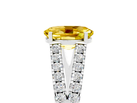 White gold Oval Cut Cut Split Shank Pave Diamond Engagement Ring with Four-Prong Setting_5