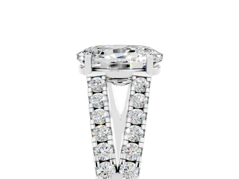 White gold Oval Cut Cut Split Shank Pave Diamond Engagement Ring with Four-Prong Setting_5