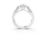 White gold Oval Cut Diamond Channel Set Solitaire Ring with Four-Prong Setting_13
