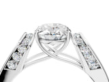 White gold Oval Cut Diamond Channel Set Solitaire Ring with Four-Prong Setting_14