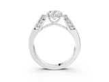 White gold Oval Cut Diamond Channel Set Solitaire Ring with Four-Prong Setting_34