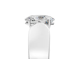 White gold Oval Cut Diamond Channel Set Solitaire Ring with Four-Prong Setting_59