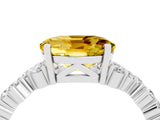 White gold Oval Cut Diamond Cluster Pavé Band with Four-Prong Setting_4