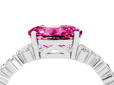 White gold Oval Cut Diamond Cluster Pavé Band with Four-Prong Setting_4