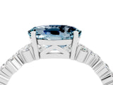 White gold Oval Cut Diamond Cluster Pavé Band with Four-Prong Setting_4
