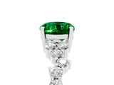 White gold Oval Cut Diamond Cluster Pavé Band with Four-Prong Setting_5