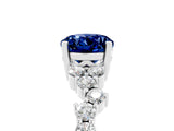 White gold Oval Cut Diamond Cluster Pavé Band with Four-Prong Setting_5