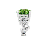 White gold Oval Cut Diamond Cluster Pavé Band with Four-Prong Setting_5