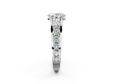White gold Oval Cut Diamond Engagement Ring with Pavé Band and Four-Prong Setting_43