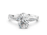 White gold Oval Cut Diamond Engagement Ring with Side Stone Accents and Four-Prong Setting_37