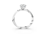 White gold Oval Cut Diamond Engagement Ring with Side Stone Accents and Four-Prong Setting_42