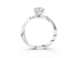 White gold Oval Cut Diamond Engagement Ring with Side Stone Accents and Four-Prong Setting_46