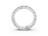 10K White Gold Oval Cut Diamond Eternity Band with Shared Prong Setting