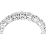 10K White Gold Oval Cut Diamond Eternity Band with Shared Prong Setting