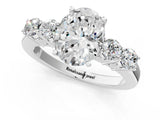 White gold Oval Cut Diamond Five-Stone Prong Set White Gold Ring_51