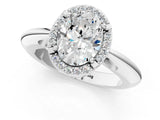 White gold Oval Cut Diamond Halo Engagement Ring with Split Shank and Four-Prong Setting_110