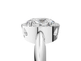 White gold Oval Cut Diamond Halo Engagement Ring with Split Shank and Four-Prong Setting_116