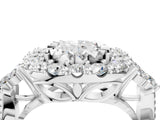 White gold Oval Cut Diamond Halo Ring with Pavé Band and Four-Prong Setting_65