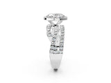 White gold Oval Cut Diamond Halo Ring with Round Split Shank and Prong Setting_68
