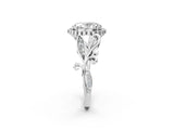 White gold Oval Cut Diamond Halo Ring with Vintage Split Shank and Four-Prong Setting_50