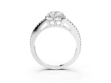 White gold Oval Cut Diamond Halo Split Shank Engagement Ring_61