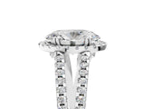 White gold Oval Cut Diamond Halo Split Shank Engagement Ring_69