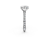 White gold Oval Cut Diamond Pavé Band with Four-Prong Setting_41
