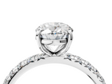 White gold Oval Cut Diamond Pavé Band with Four-Prong Setting_43