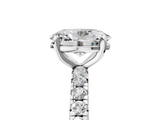 White gold Oval Cut Diamond Pavé Band with Four-Prong Setting_44