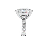 White gold Oval Cut Diamond Pavé Band with Six-Prong Setting_5
