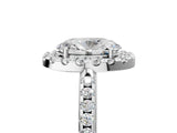 White gold Oval Cut Diamond Pavé Halo Ring with Four-Prong Setting_49